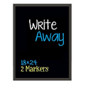 Write Away Message Board W/ Black Frame- 18"x24" W/ 2 Markers